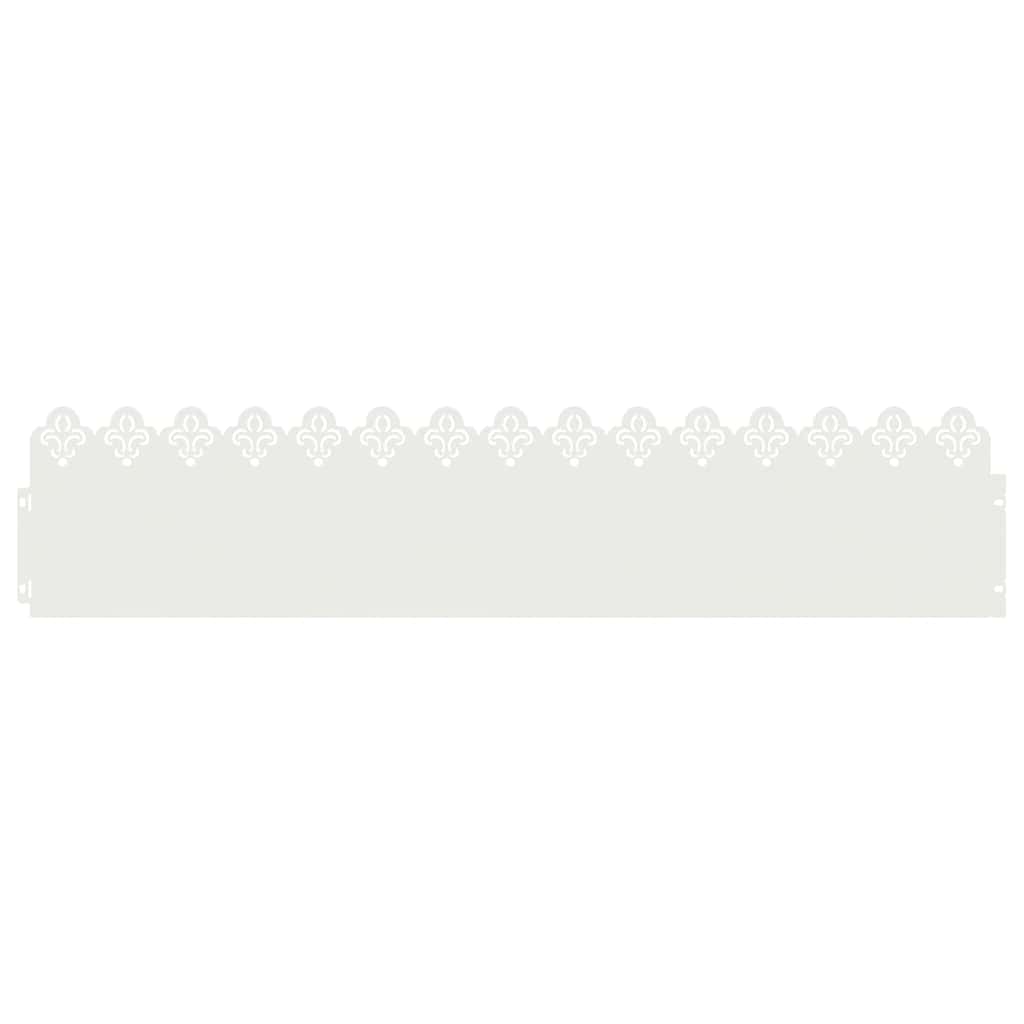 Gazonranden 20 pcs Wit 103 x 0,05 x 22 cm Staal