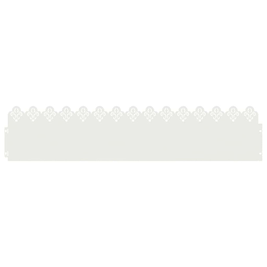 Gazonranden 20 pcs Wit 103 x 0,05 x 22 cm Staal