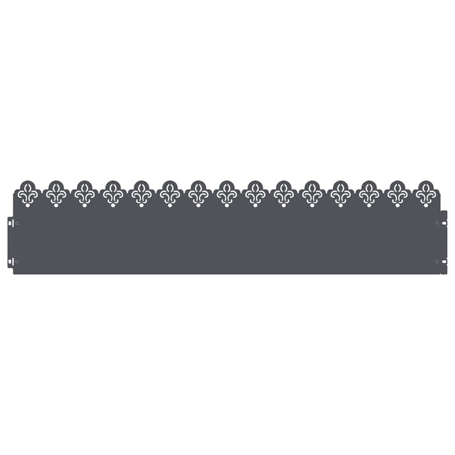 Gazonranden 10 pcs Antraciet 103 x 0,05 x 22 cm Staal
