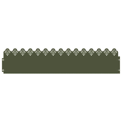 Gazonranden 20 pcs Olijf Groen 103 x 0,05 x 22 cm Staal
