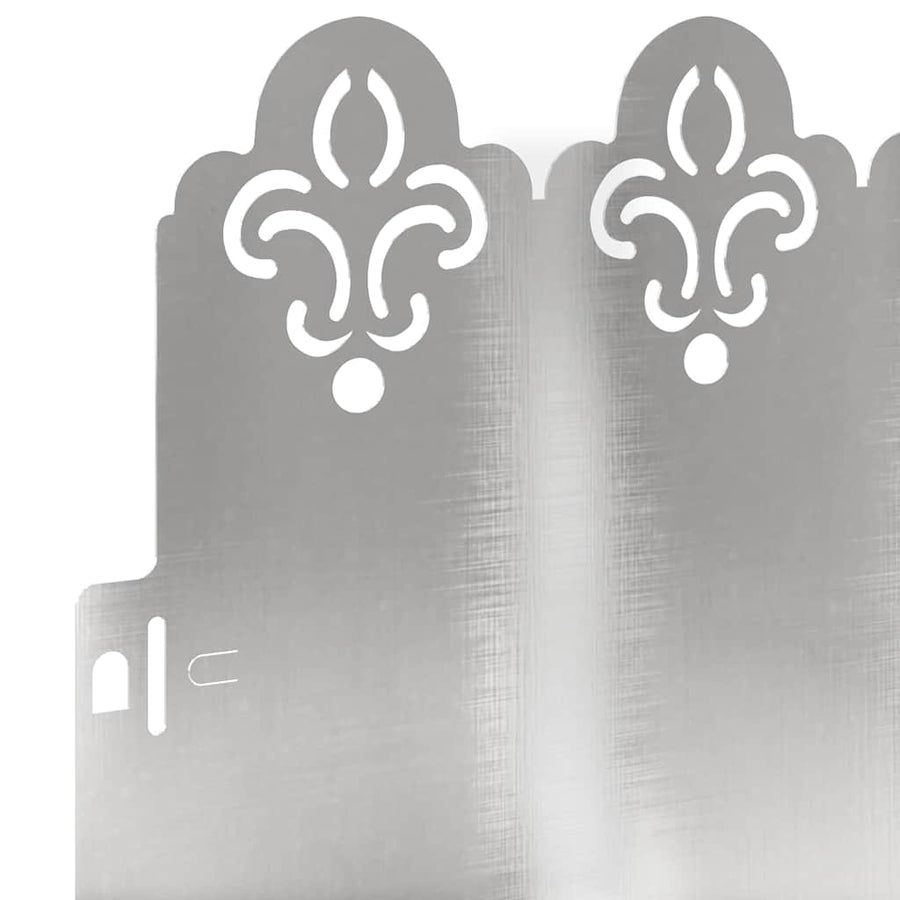 Gazonranden 10 pcs Zilver 103 x 0,05 x 22 cm Roestvrij staal