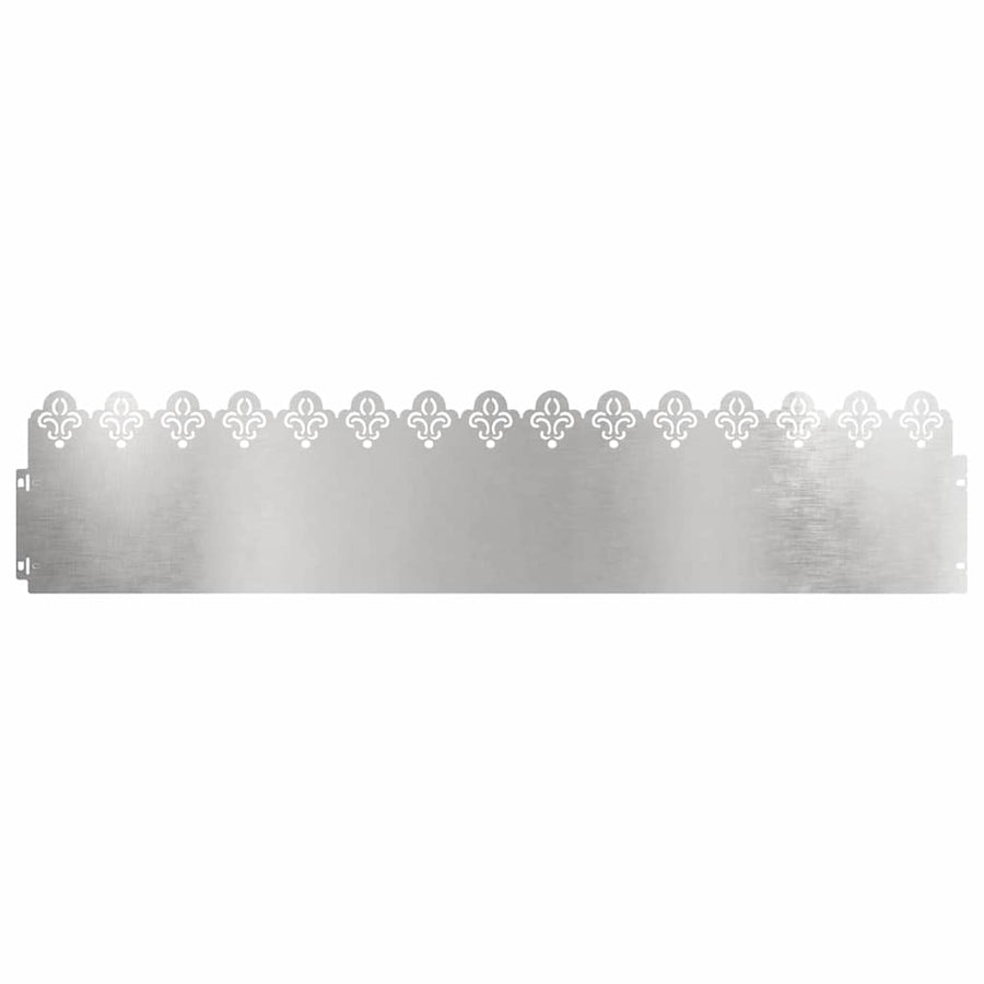 Gazonranden 10 pcs Zilver 103 x 0,05 x 22 cm Roestvrij staal