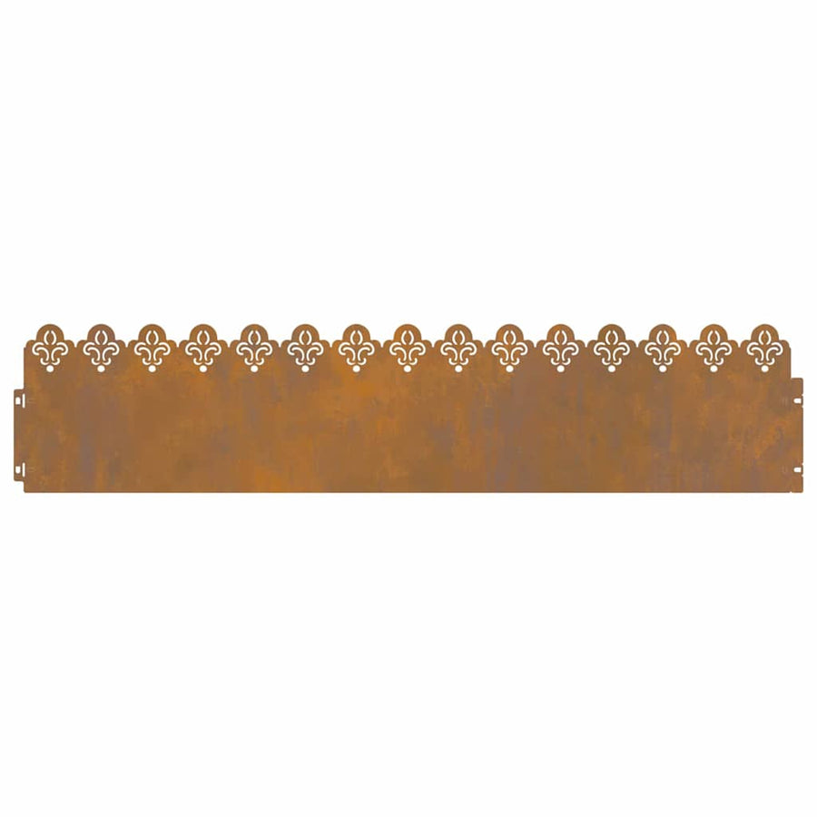 Gazonranden 20 pcs Roestig 103 x 0,05 x 22 cm Cortenstaal