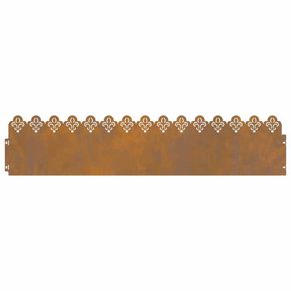 Gazonranden 30 pcs Roestig 103 x 0,05 x 22 cm Cortenstaal