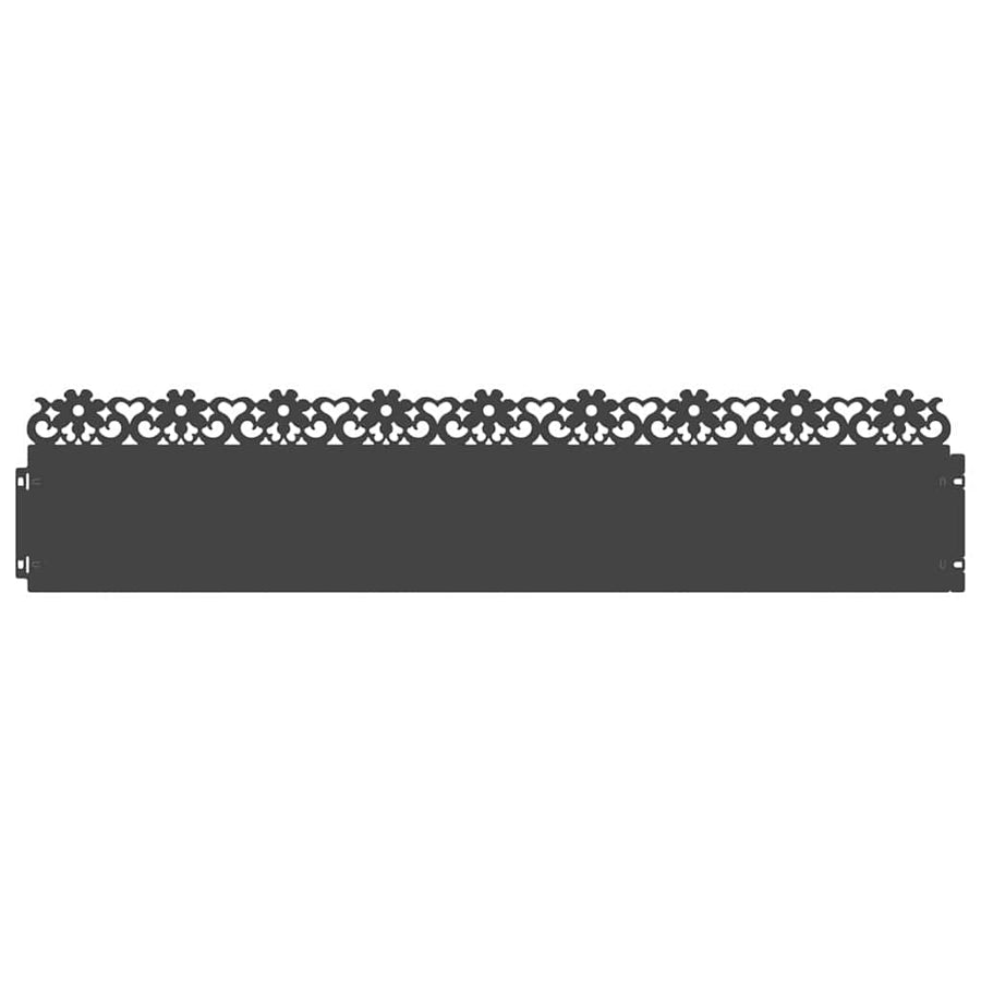 Gazonranden 30 pcs Zwart 103 x 0,05 x 22 cm Staal