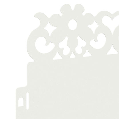 Gazonranden 10 pcs Wit 103 x 0,05 x 22 cm Staal