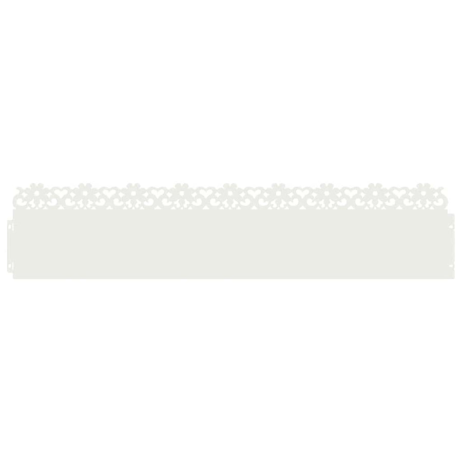 Gazonranden 10 pcs Wit 103 x 0,05 x 22 cm Staal