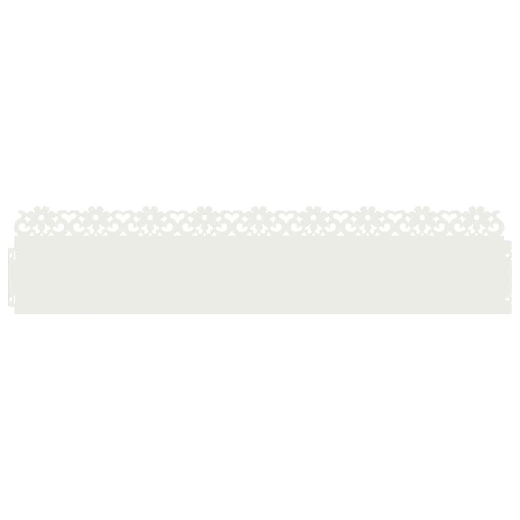 Gazonranden 20 pcs Wit 103 x 0,05 x 22 cm Staal