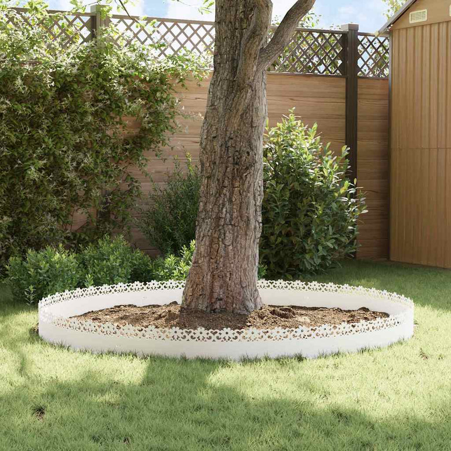 Gazonranden 30 pcs Wit 103 x 0,05 x 22 cm Staal