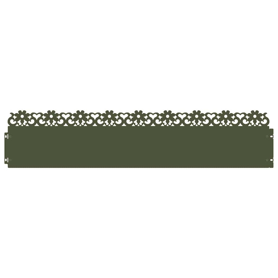 Gazonranden 20 pcs Olijf Groen 103 x 0,05 x 22 cm Staal