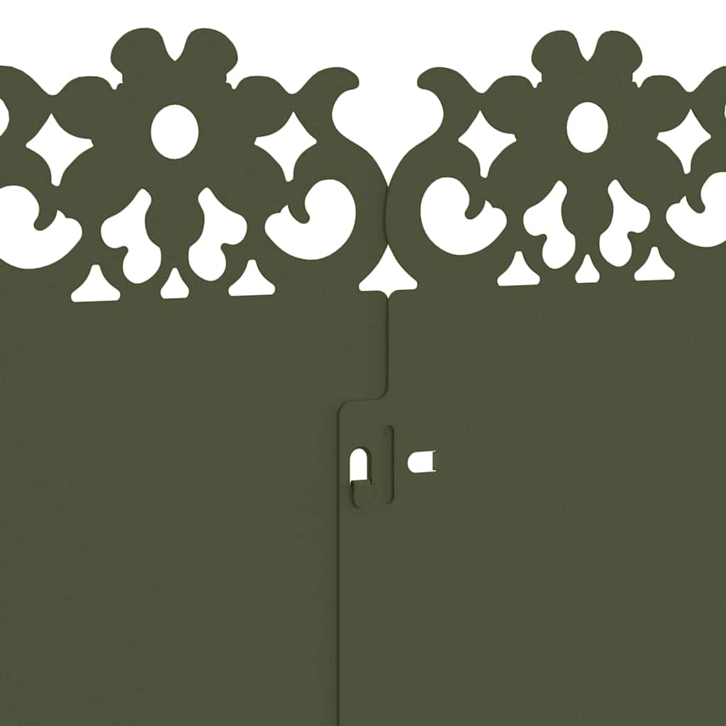Gazonranden 30 pcs Olijf Groen 103 x 0,05 x 22 cm Staal