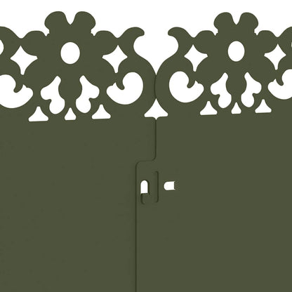 Gazonranden 30 pcs Olijf Groen 103 x 0,05 x 22 cm Staal