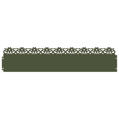 Gazonranden 30 pcs Olijf Groen 103 x 0,05 x 22 cm Staal