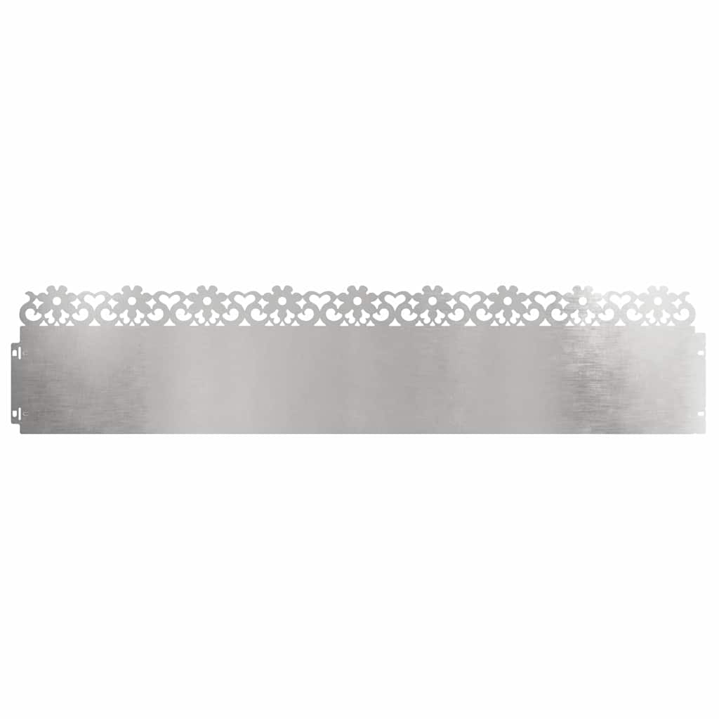 Gazonranden 10 pcs Zilver 103 x 0,05 x 22 cm Roestvrij staal