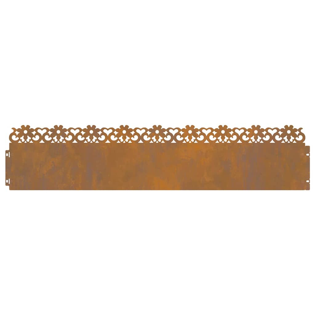 Gazonranden 10 pcs Roestig 103 x 0,05 x 22 cm Cortenstaal