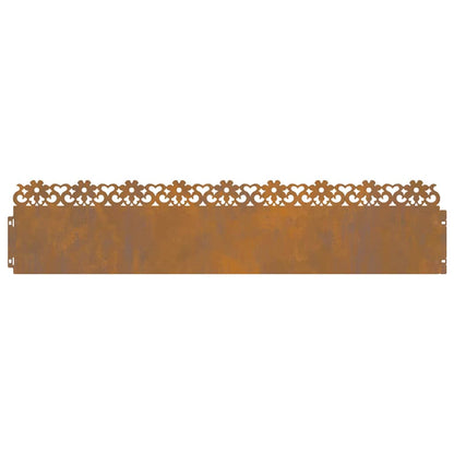Gazonranden 10 pcs Roestig 103 x 0,05 x 22 cm Cortenstaal