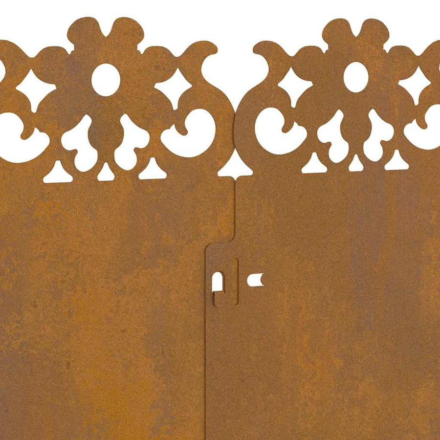 Gazonranden 30 pcs Roestig 103 x 0,05 x 22 cm Cortenstaal