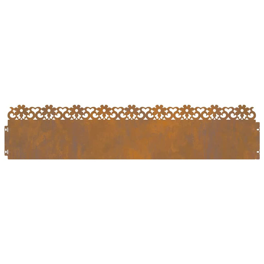 Gazonranden 30 pcs Roestig 103 x 0,05 x 22 cm Cortenstaal