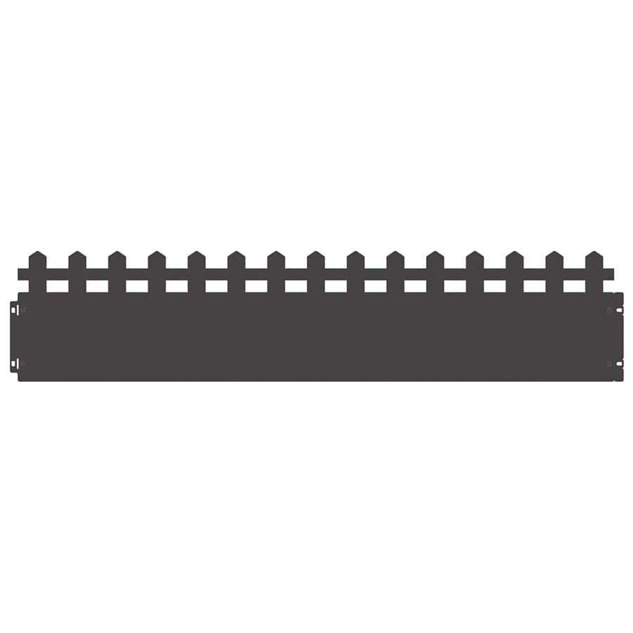 Gazonranden 10 pcs Zwart 103 x 0,05 x 22 cm Staal
