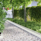 Lawn Edgings 10 pcs White 103 x 0.05 x 22 cm Steel