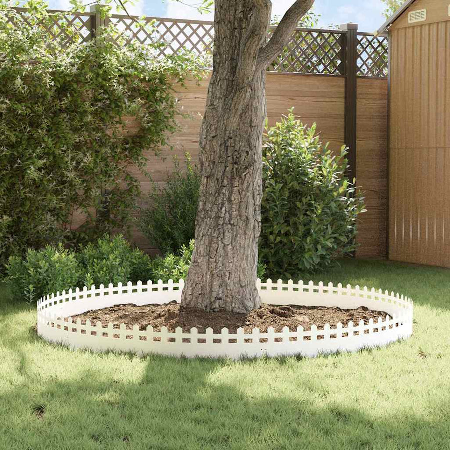 Gazonranden 30 pcs Wit 103 x 0,05 x 22 cm Staal