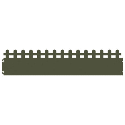 Gazonranden 10 pcs Olijf Groen 103 x 0,05 x 22 cm Staal