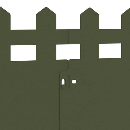 Gazonranden 20 pcs Olijf Groen 103 x 0,05 x 22 cm Staal