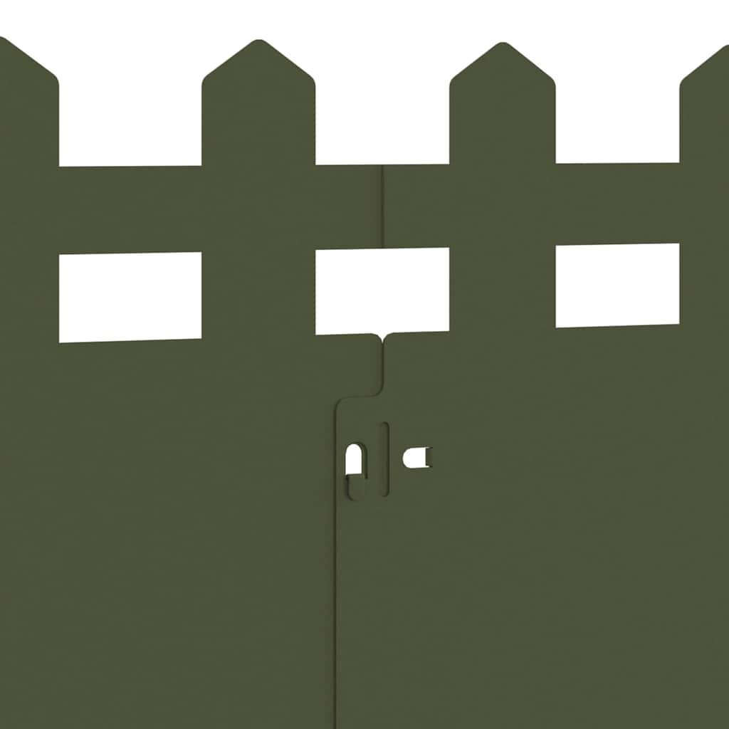 Gazonranden 30 pcs Olijf Groen 103 x 0,05 x 22 cm Staal