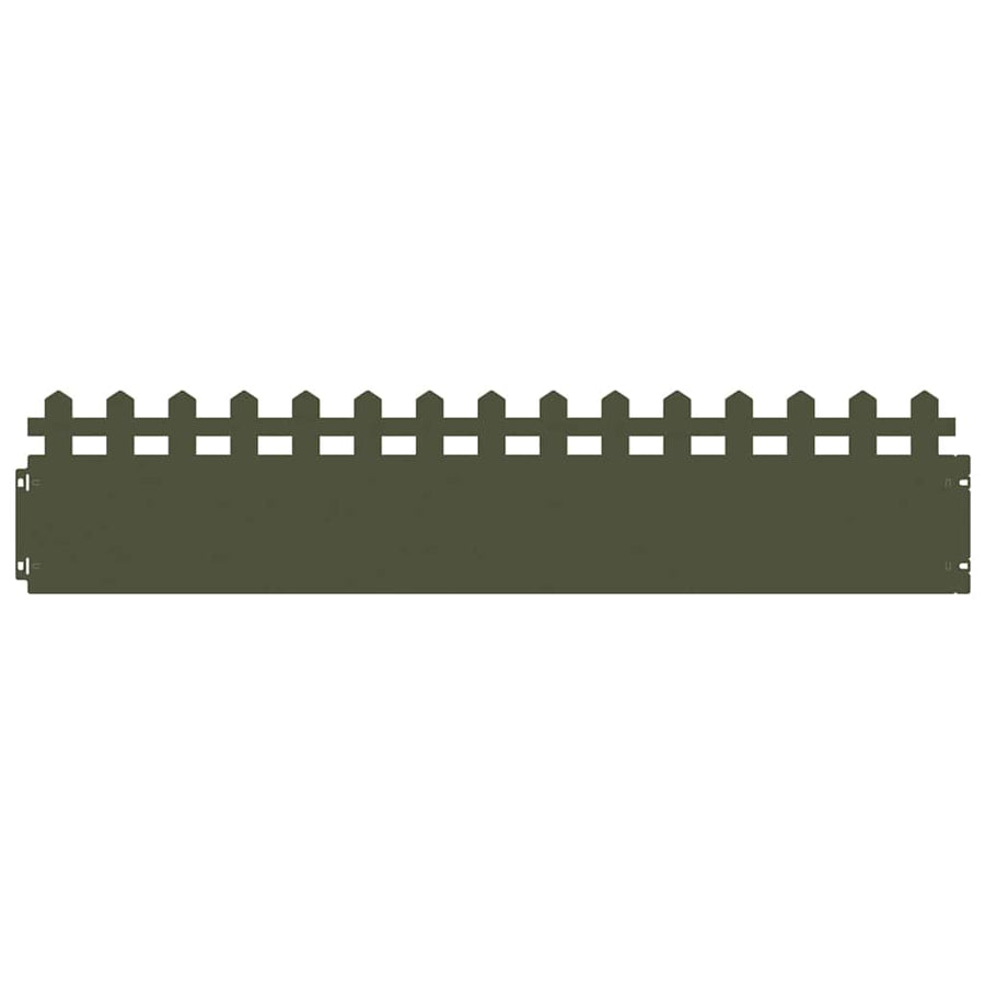 Gazonranden 30 pcs Olijf Groen 103 x 0,05 x 22 cm Staal