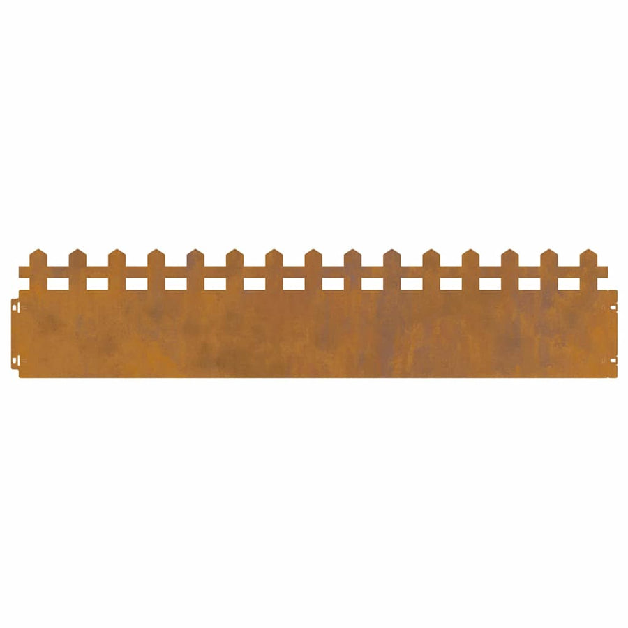 Gazonranden 10 pcs Roestig 103 x 0,05 x 22 cm Cortenstaal