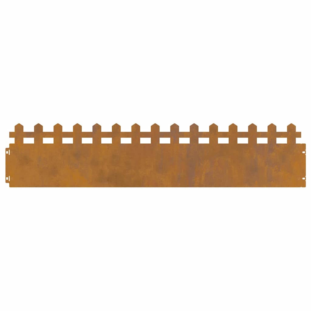 Gazonranden 20 pcs Roestig 103 x 0,05 x 22 cm Cortenstaal