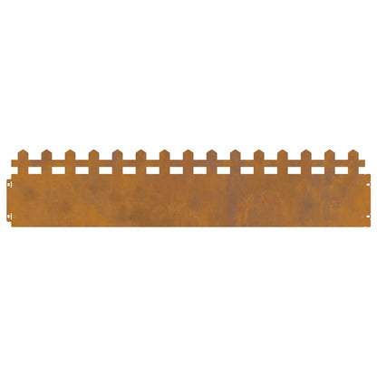 Gazonranden 20 pcs Roestig 103 x 0,05 x 22 cm Cortenstaal