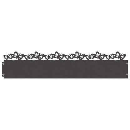 Gazonranden 20 pcs Zwart 103 x 0,05 x 22 cm Staal