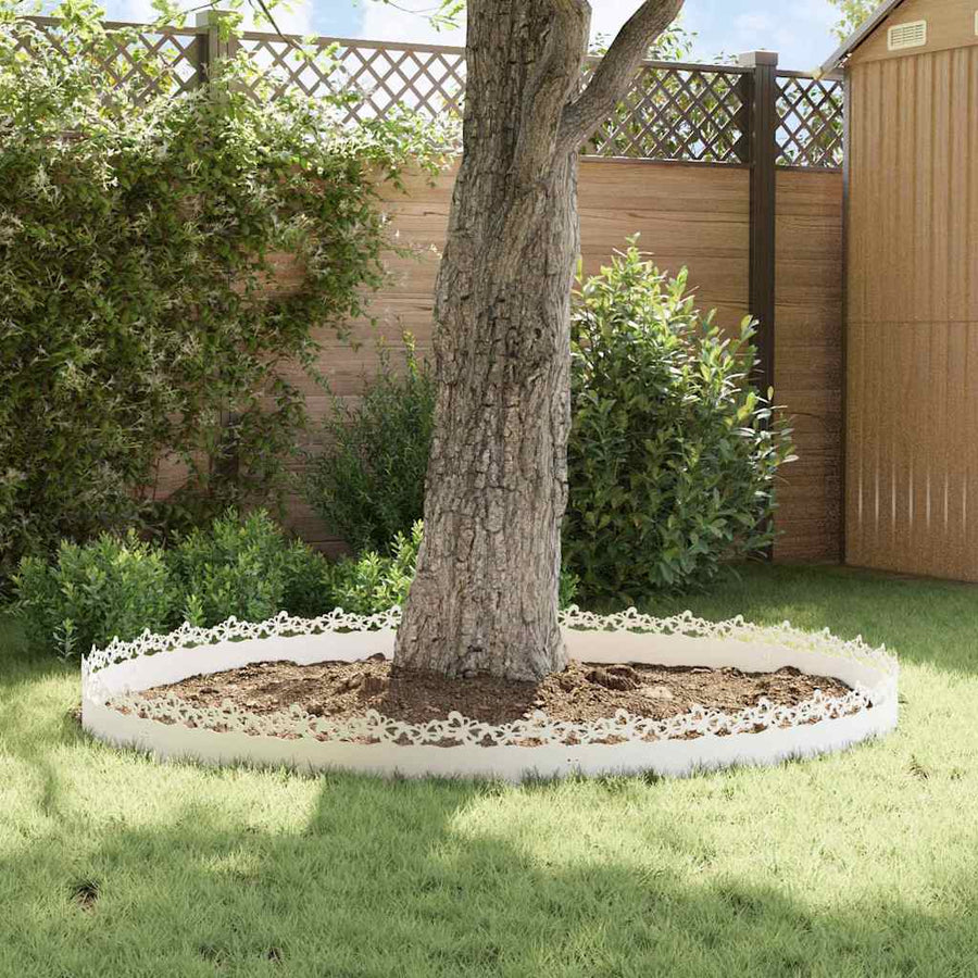 Gazonranden 20 pcs Wit 103 x 0,05 x 22 cm Staal