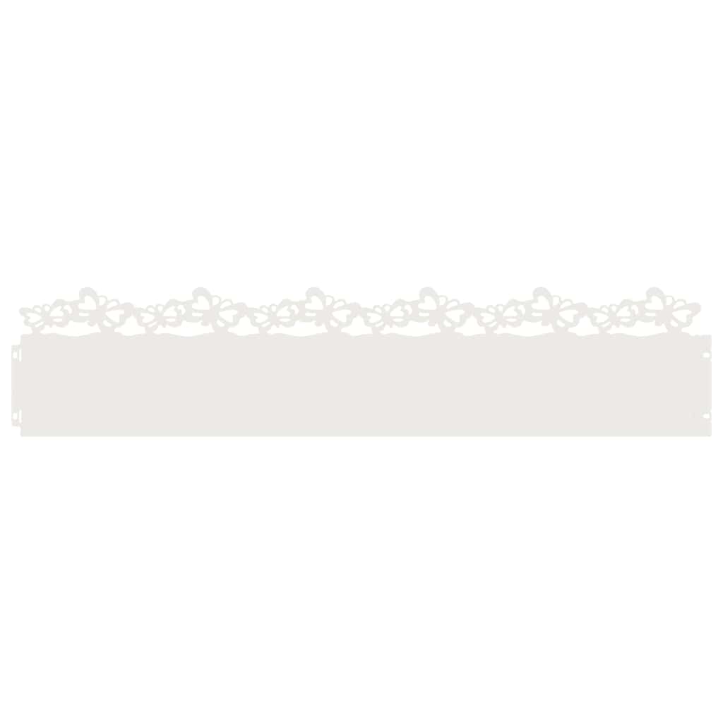Gazonranden 20 pcs Wit 103 x 0,05 x 22 cm Staal