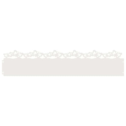 Gazonranden 20 pcs Wit 103 x 0,05 x 22 cm Staal