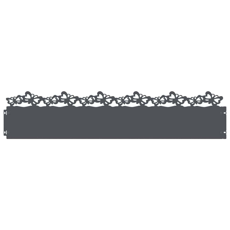 Gazonranden 10 pcs Antraciet 103 x 0,05 x 22 cm Staal