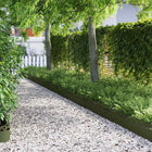 Lawn Edging 20 pcs Olive Green 103 x 0.05 x 22 cm Steel
