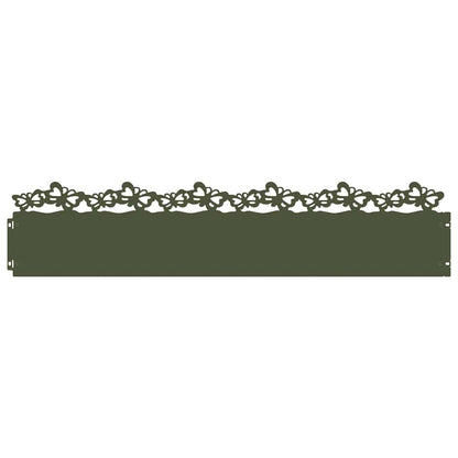 Gazonranden 20 pcs Olijf Groen 103 x 0,05 x 22 cm Staal
