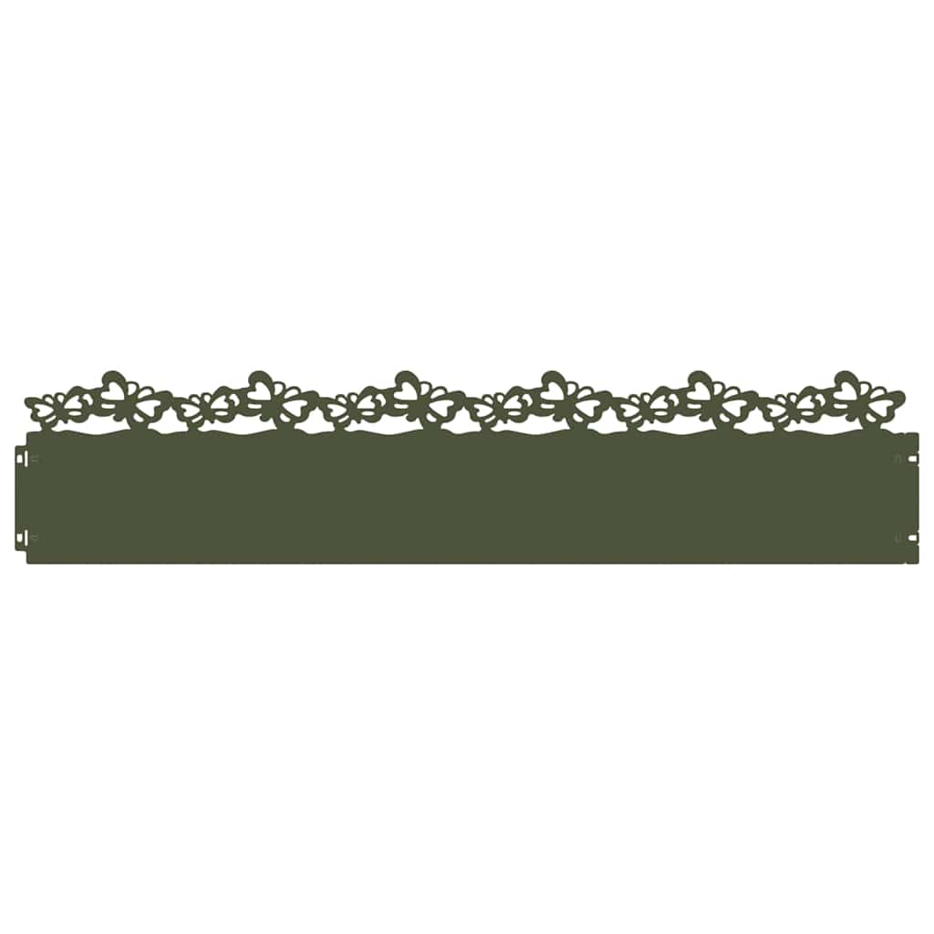 Gazonranden 30 pcs Olijf Groen 103 x 0,05 x 22 cm Staal