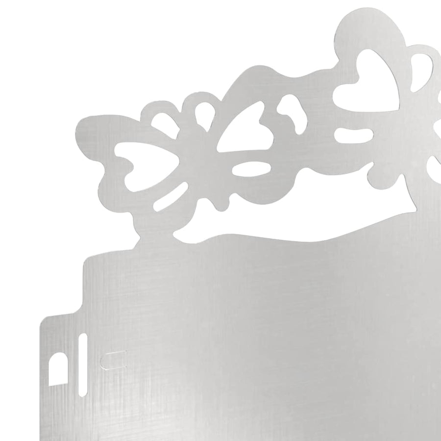 Gazonranden 10 pcs Zilver 103 x 0,05 x 22 cm Roestvrij staal