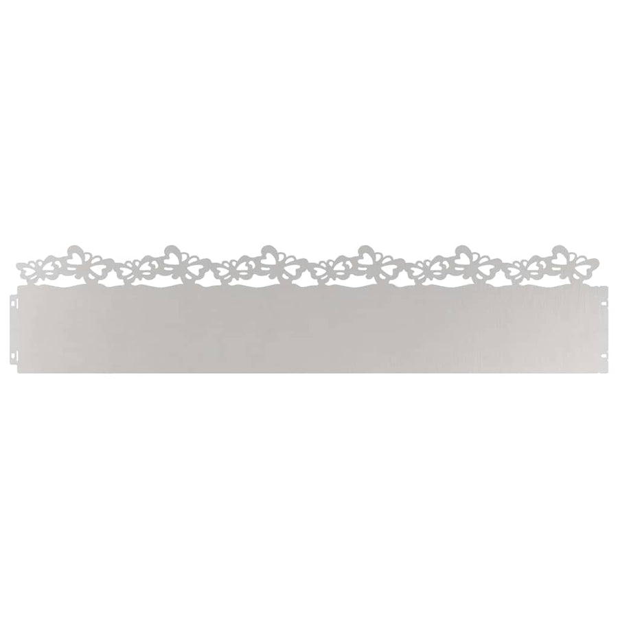 Gazonranden 10 pcs Zilver 103 x 0,05 x 22 cm Roestvrij staal