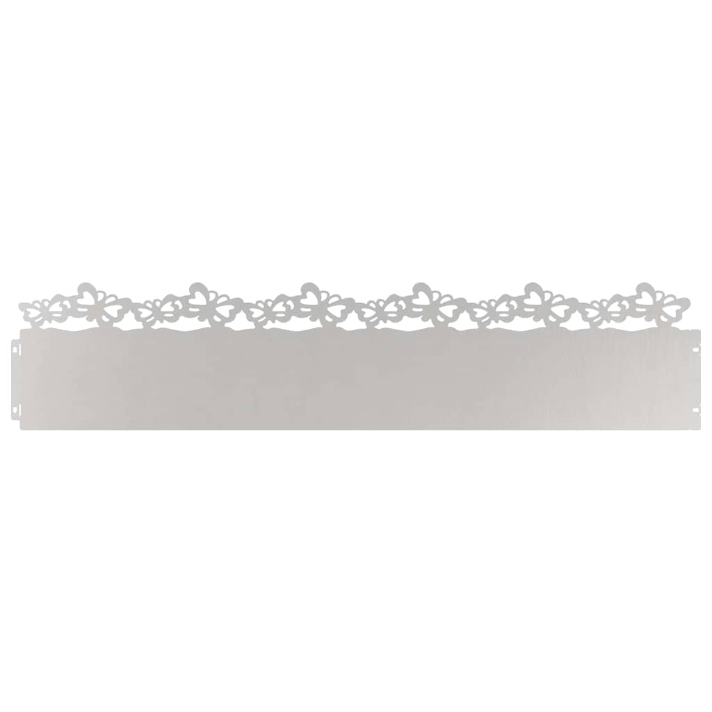 Gazonranden 20 pcs Zilver 103 x 0,05 x 22 cm Roestvrij staal