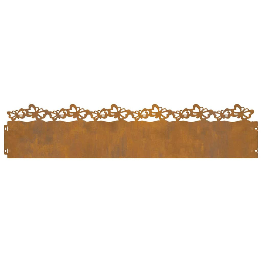 Gazonranden 20 pcs Roestig 103 x 0,05 x 22 cm Cortenstaal