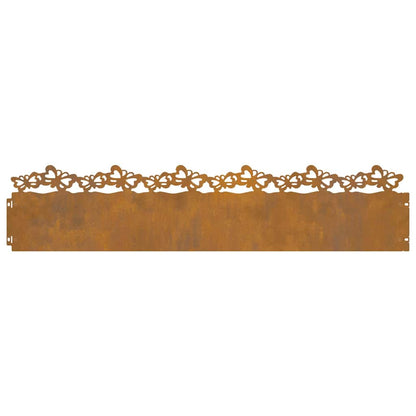 Gazonranden 30 pcs Roestig 103 x 0,05 x 22 cm Cortenstaal
