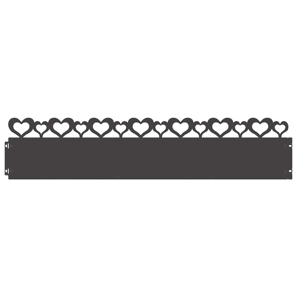 Gazonranden 10 pcs Zwart 103 x 0,05 x 22 cm Staal
