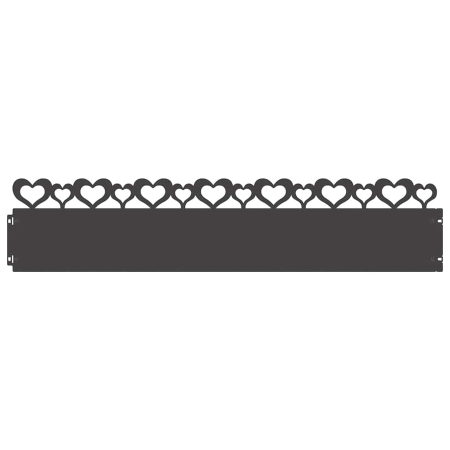 Gazonranden 30 pcs Zwart 103 x 0,05 x 22 cm Staal