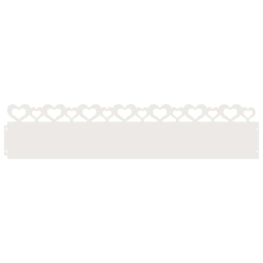 Gazonranden 10 pcs Wit 103 x 0,05 x 22 cm Staal