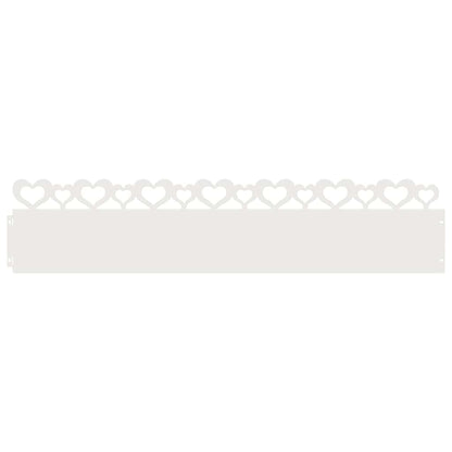 Gazonranden 20 pcs Wit 103 x 0,05 x 22 cm Staal