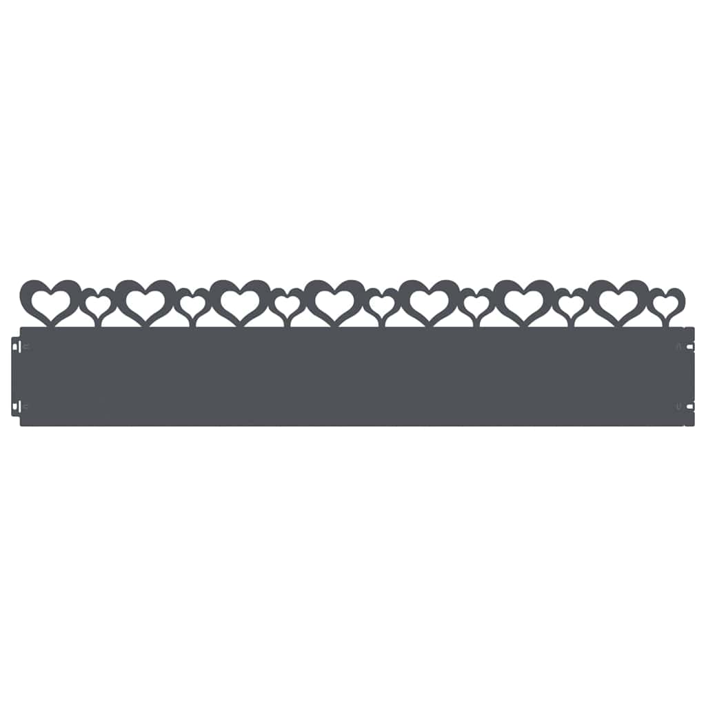 Gazonranden 10 pcs Antraciet 103 x 0,05 x 22 cm Staal
